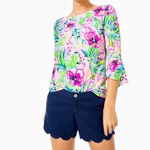 COPY - 5" Buttercup Scallop Hem Short Navy